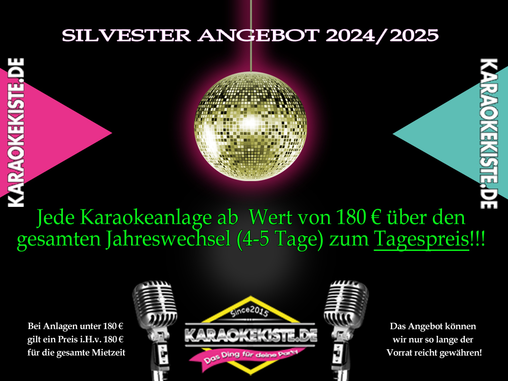 Silvester Karaoke 2024/2025 Flyer